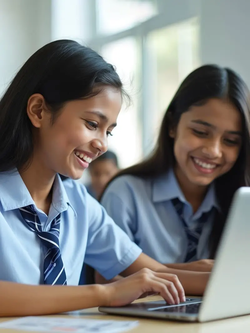 中央アジアの学生